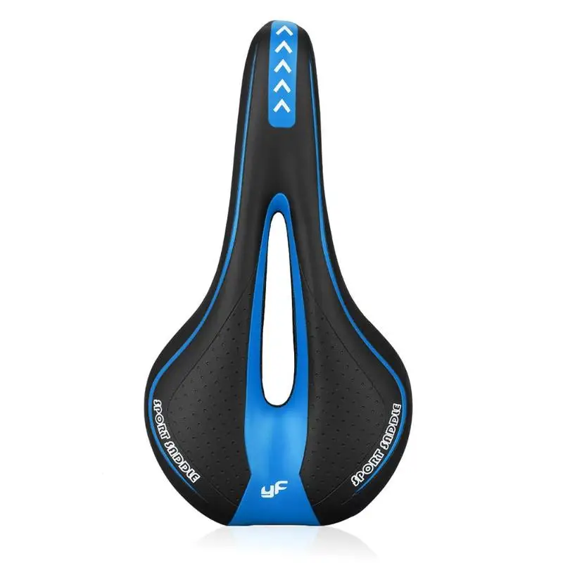 Blue Лидер продаж велосипед седло деликатный дизайн хит цвет MTB велосипед дышащий выдолбленный седло водонепроницаемый чехол на велосипедное седло Подушка - Цвет: Blue