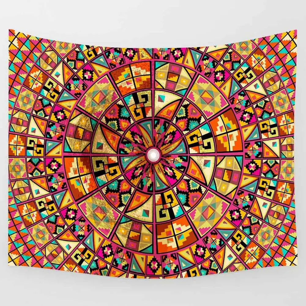 Simsant Mandala Tapestry Feather Trippy Colorful Tree Art Wall Hanging Tapestries for Living Room Bedroom Home Blanket Decor | Дом и сад