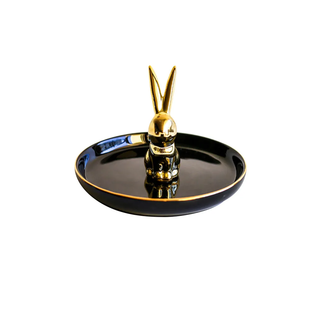 Лоток для хранения ювелирных изделий в виде кролика позолоченная Ювелирная