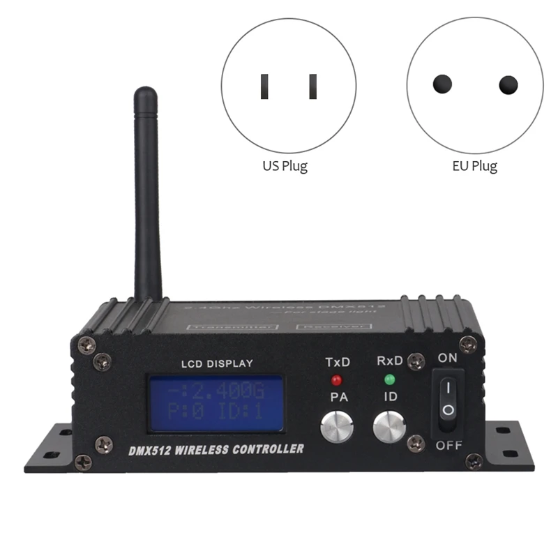 

Беспроводной контроллер DMX 512, приемник, передатчик с ЖК-дисплеем, регулируемая мощность для дискотеки, DJ вечерние освесветильник для сцены