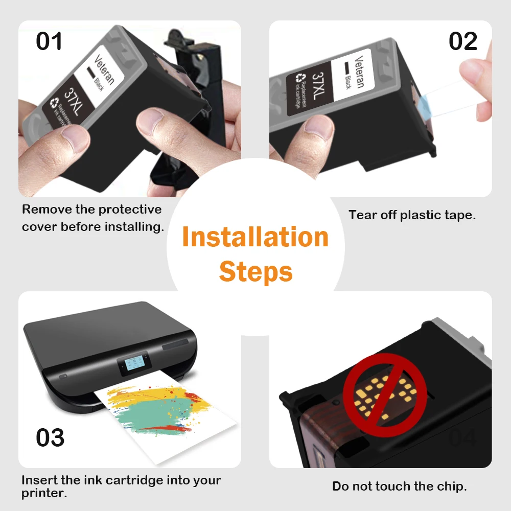 

Veteran PG37 CL38 replacement for canon ink cartridge PG 37 CL 38 Pixma MP190 IP2600 MP140 MP210 MP220 MP420 MX300 MX310 printer