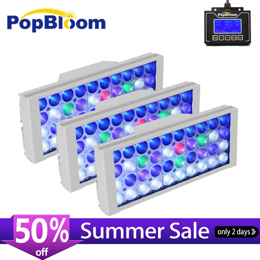 3 шт PopBloom аквариум светодиодный светильник ing лампа Led аквариумный рифовый для