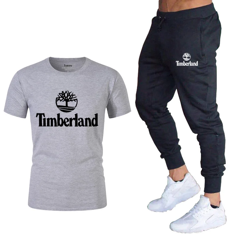 

New Fashion Summer Men T-Shirt Set Tracksuit Set Men's Round Neck Short Sleeve T-Shirt Men's Sportswear Suit Men's Clothing