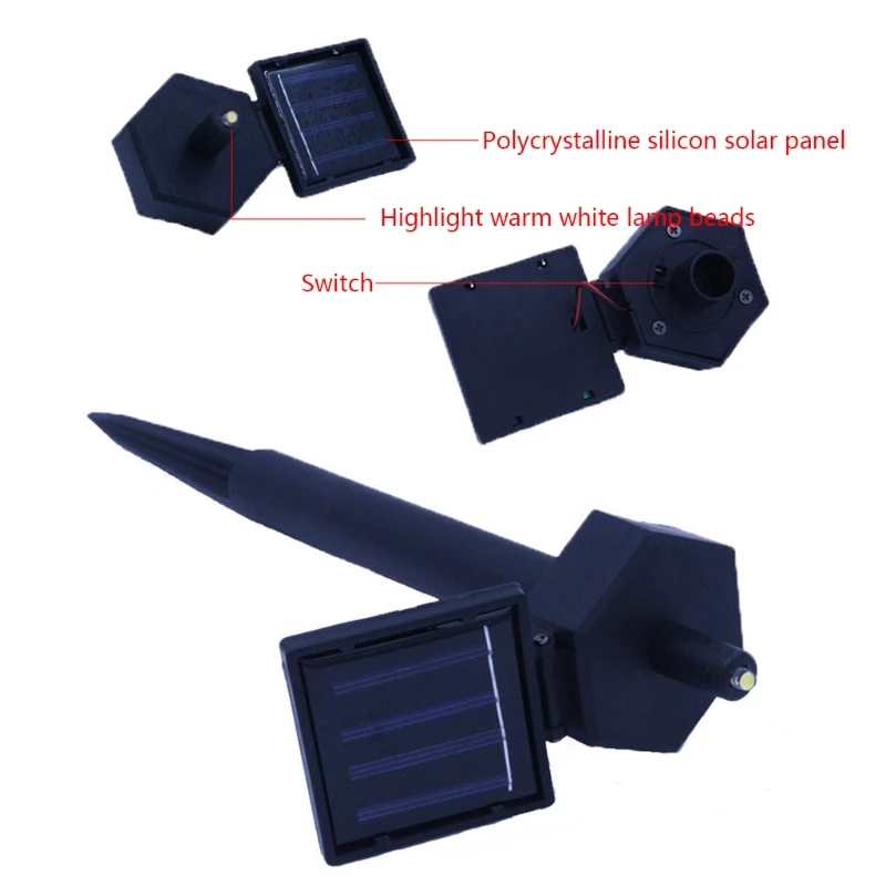 

Squirrel Solar Garden Lights Waterproof LED Solar Ground Lights Outdoor Landscape Solar Light for Lawn Yard Path Walkway 4XFA