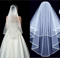 ultimatedly wedding accessories short soft tulle wedding veils two layers whitebeige bridal veil with comb velo de novia largo
