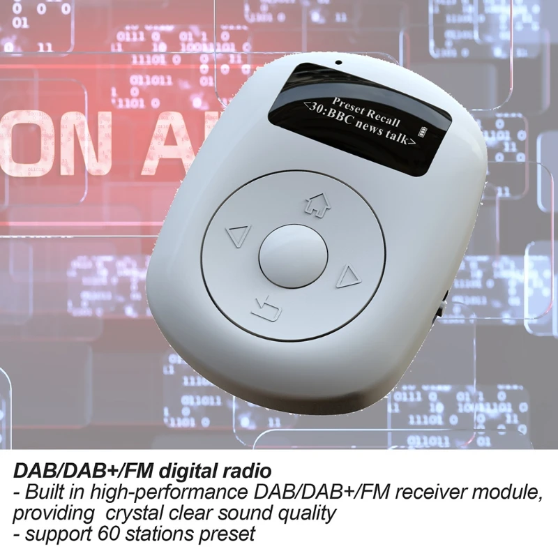 

DAB Digital Radio ABS With Bluetooth Portable OLED Display with Earphone G6DD