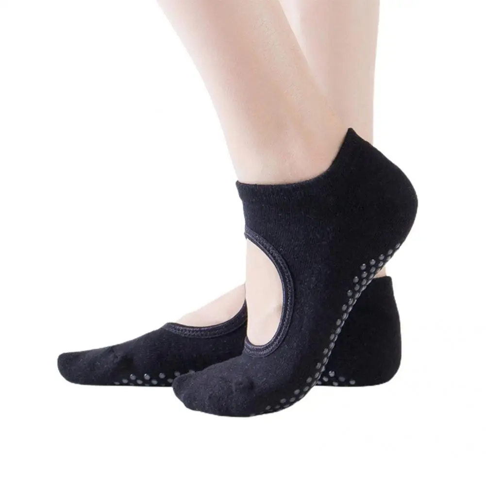 

1 Pair Fashion Plus Size Women Socks Tear Resistant Skin-touch Ballet Socks Anti-slip Breathable Fitness Socks