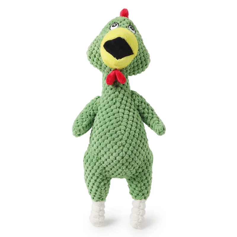 

Dog Toys Screaming Chicken Squeak Squeeze Interactive Cats Plush Sounding Toy For Pets Supplies
