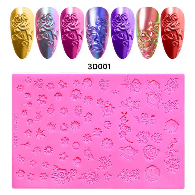 

New Nail Beauty Silicone Upgraded Printing Template Plastic Template 3D Relief in Stock