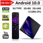 ТВ-приставка H96 Mini V8 RK3228A для TK TV версии Android 10,0 HD 4K VP9 декодирование видео телеприставка 2,4G WIFI медиаплеер