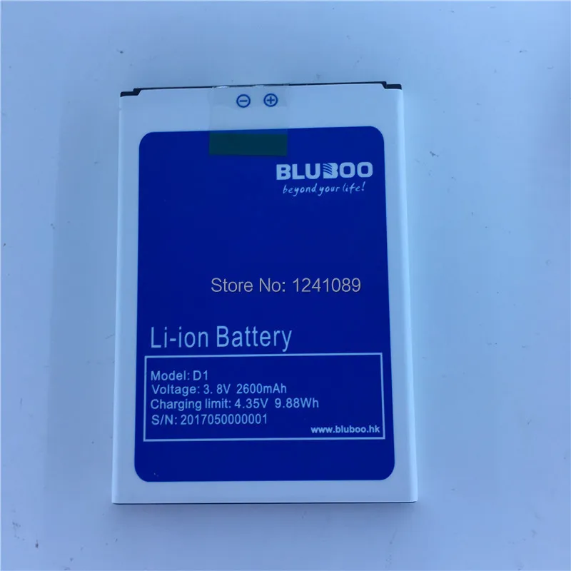 YCOOLY 100% Оригинальная Батарея BLUBOO D1 2600mAh 5.0 дюймов MTK6580A Мобильные аксессуары Длительное время ожидания.
