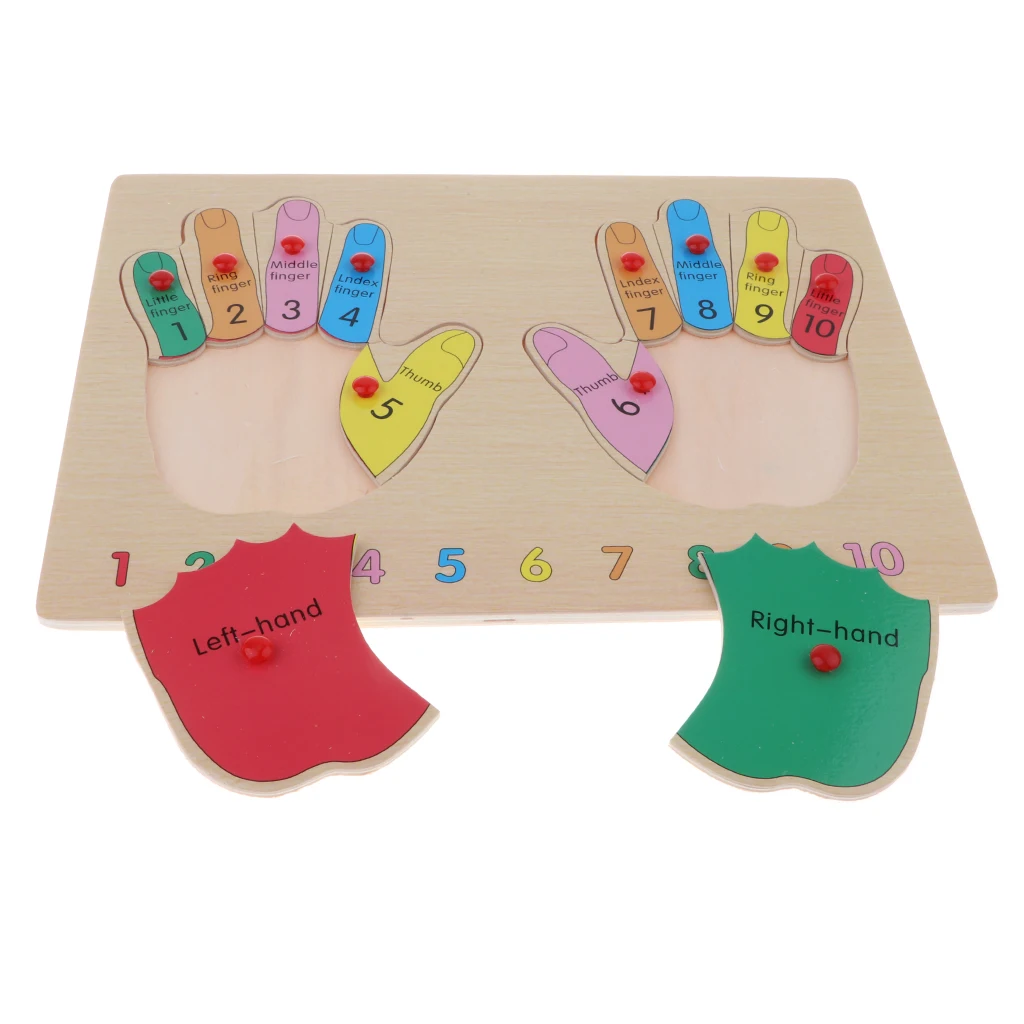 

Children's Intelligence Wooden Jigsaw Toy Number Cognize Hand Puzzle Gift