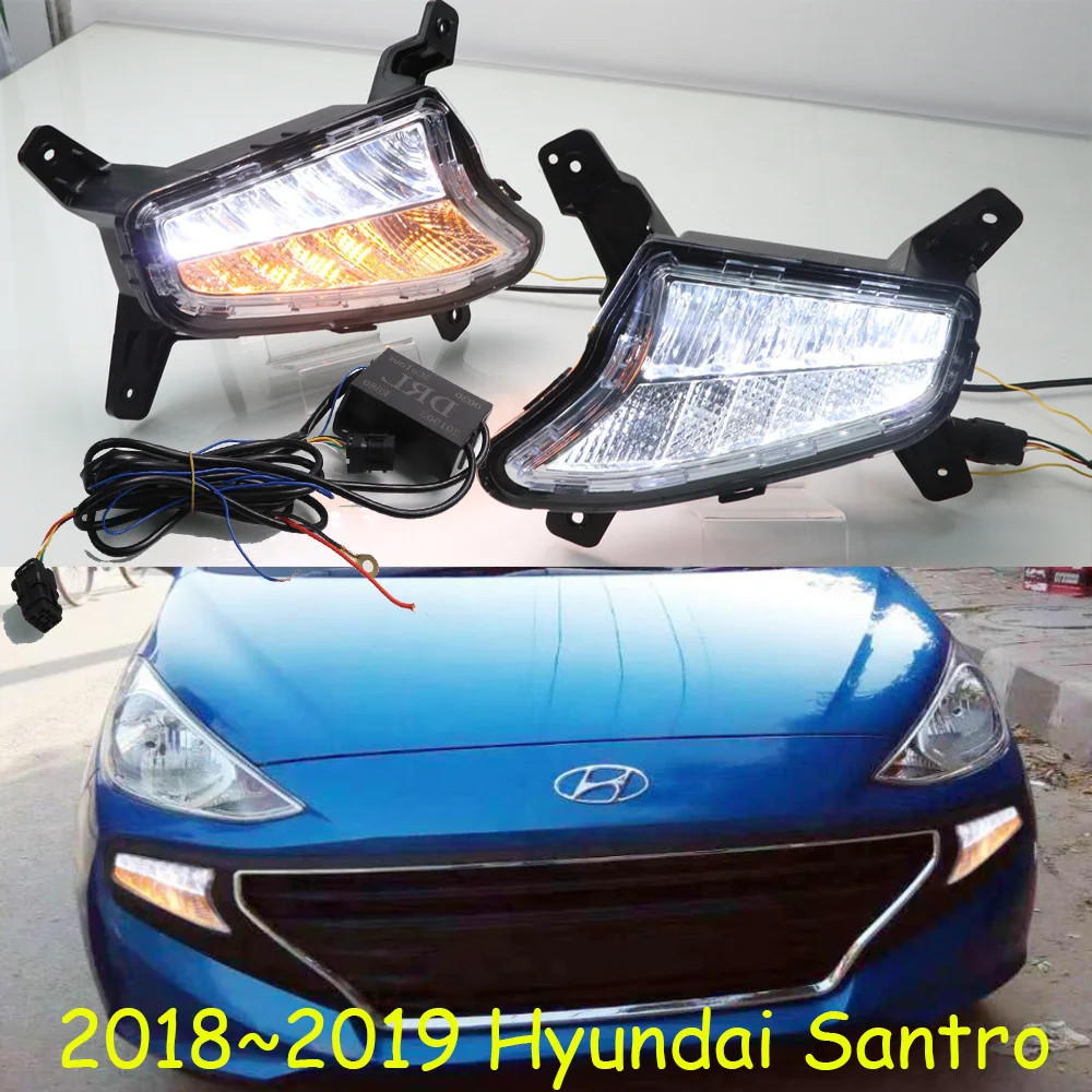 2018 ~ 2020y для hyundai Santro дневной свет Автомобильные аксессуары светодиодный DRL фары