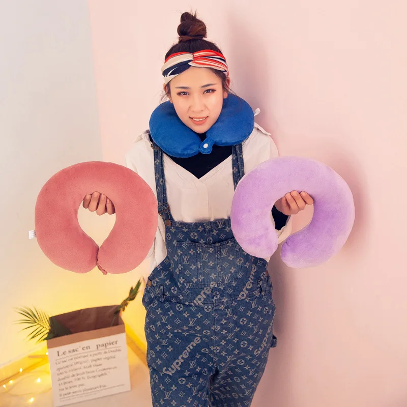 2020 новая подушка для шеи u образный мультяшный ворс офиса путешествия вождения