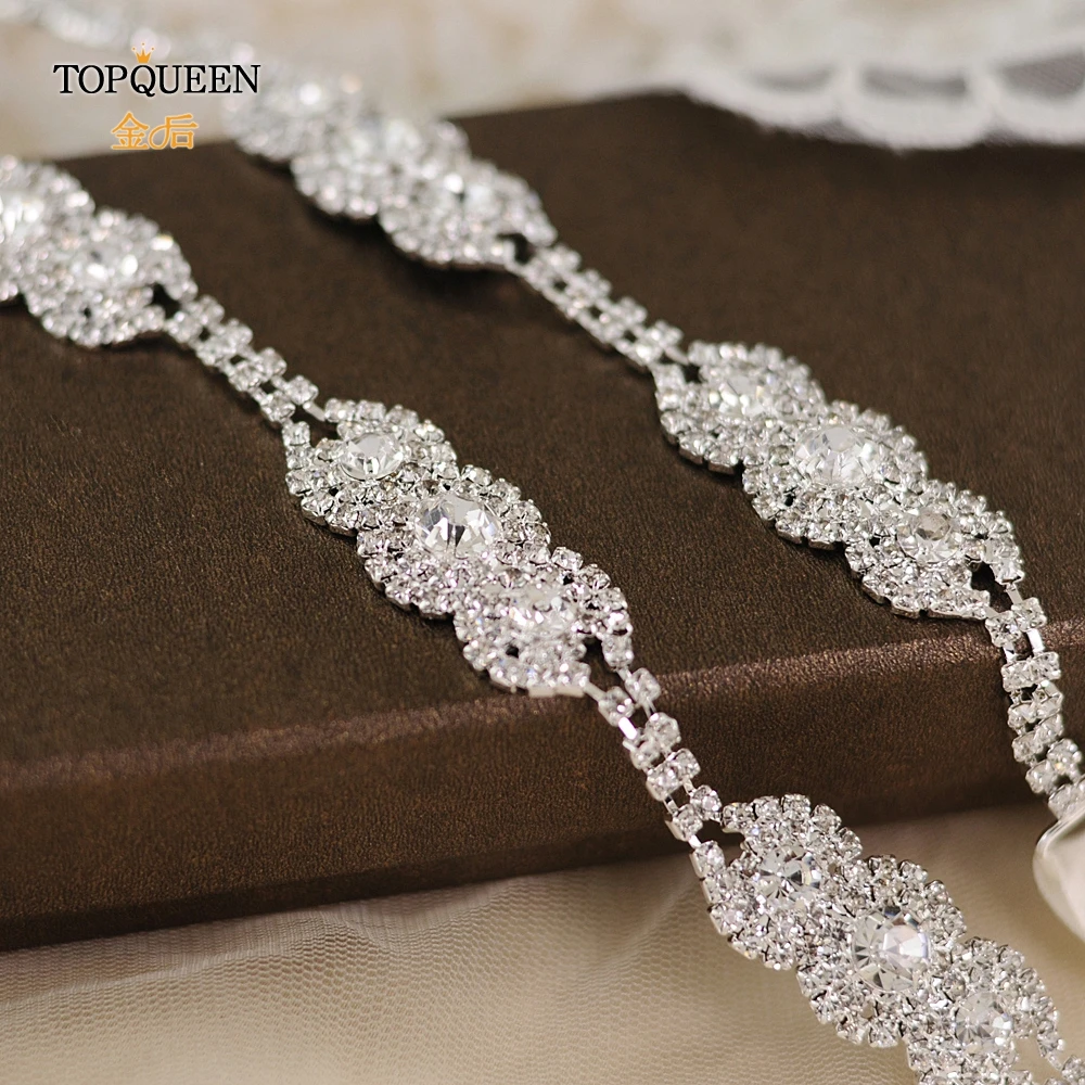 TOPQUEEN S215 свадебное платье ремень стразы свадебный пояс, лента бусины Свадебные weddingsash женские пояса свадебное платье аксессуары