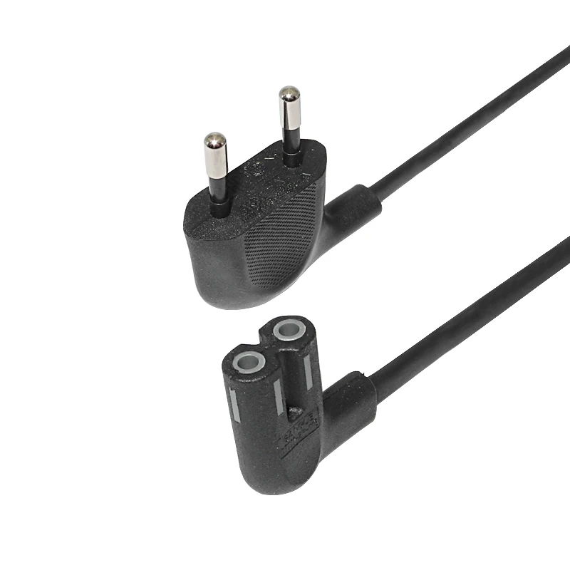 

EU Extension Cord Figure 8 C7 AC Power Cord Right Angled to IEC C7 Power Lead Adapter Cable for Samsung Philips Sony LED TV