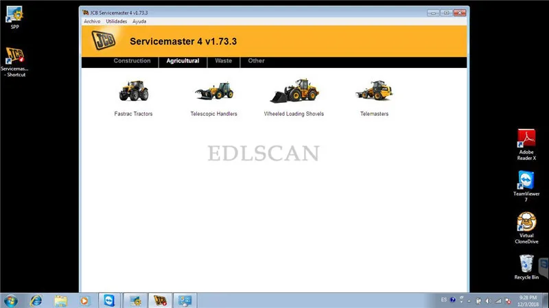 EDLSCAN сервис 4 CF19 ноутбук для JCB электронный сервисный Инструмент JCB сельскохозяйственная строительная машина диагностический сканер