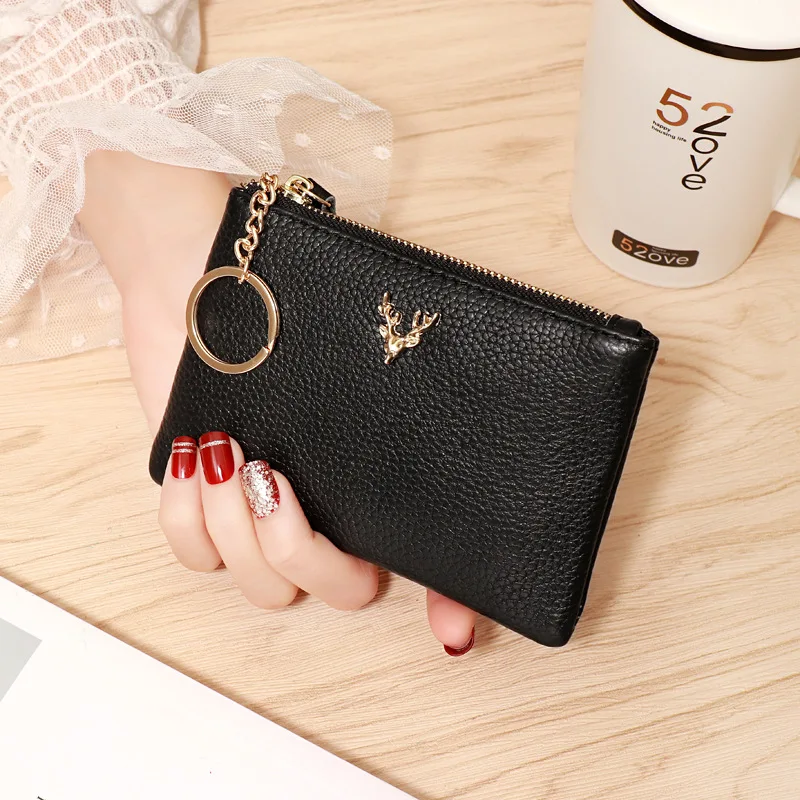 

Лидер продаж 2020, короткие тонкие женские кошельки, Женский кошелек для монет, мини-кошелек из натуральной кожи на молнии, кошелек для денег, ...