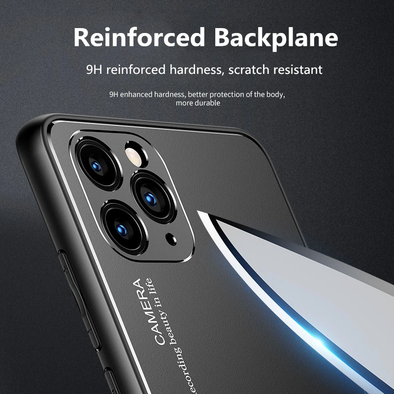 Силиконовые чехлы из титанового сплава для iPhone 12 12Mini 11 Pro MAX XSMAX XR X XS 7 8 Plus SE2020 новый