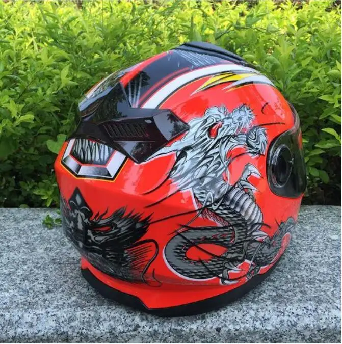 Ma Lushun двойной объектив мотоцикл полный лицо четыре сезона велосипедный шлем