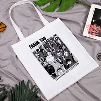 koro sensei canvas bags reusable shopping bag shoulder shopper shoping woman casual designer handbags womens tote for printed