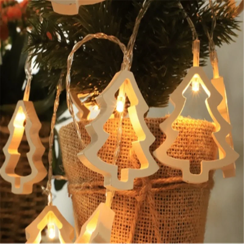 1 м 10 светодиодов деревянная любовная гирлянда лампа на батарейках