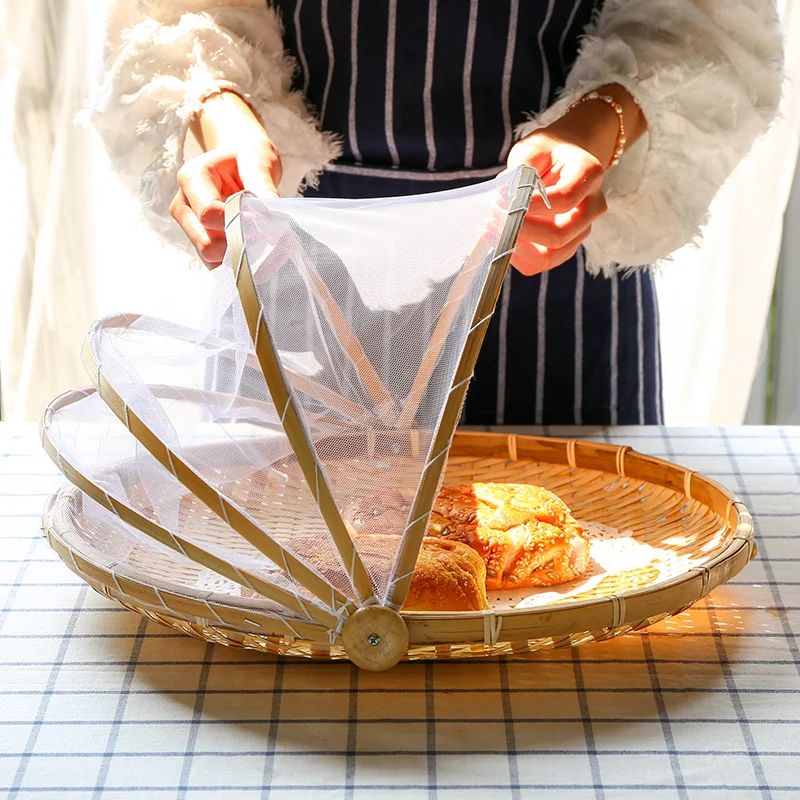 Плетеная бамбуковая корзина ручной работы плетеная для пикника фруктов овощей