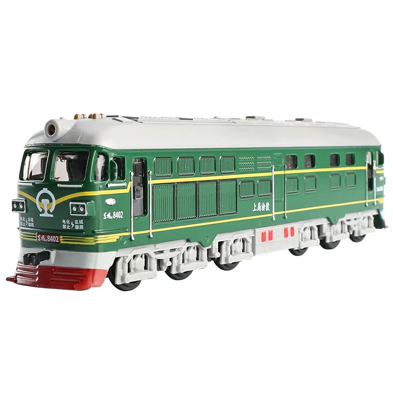 Классический Ностальгический 1: 87 Dongfeng 8402 модель сплава поезда звук и свет