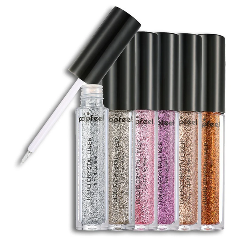 1 шт. 9 цветов Мерцающие Металлические Блестящие жидкие тени для век палочка