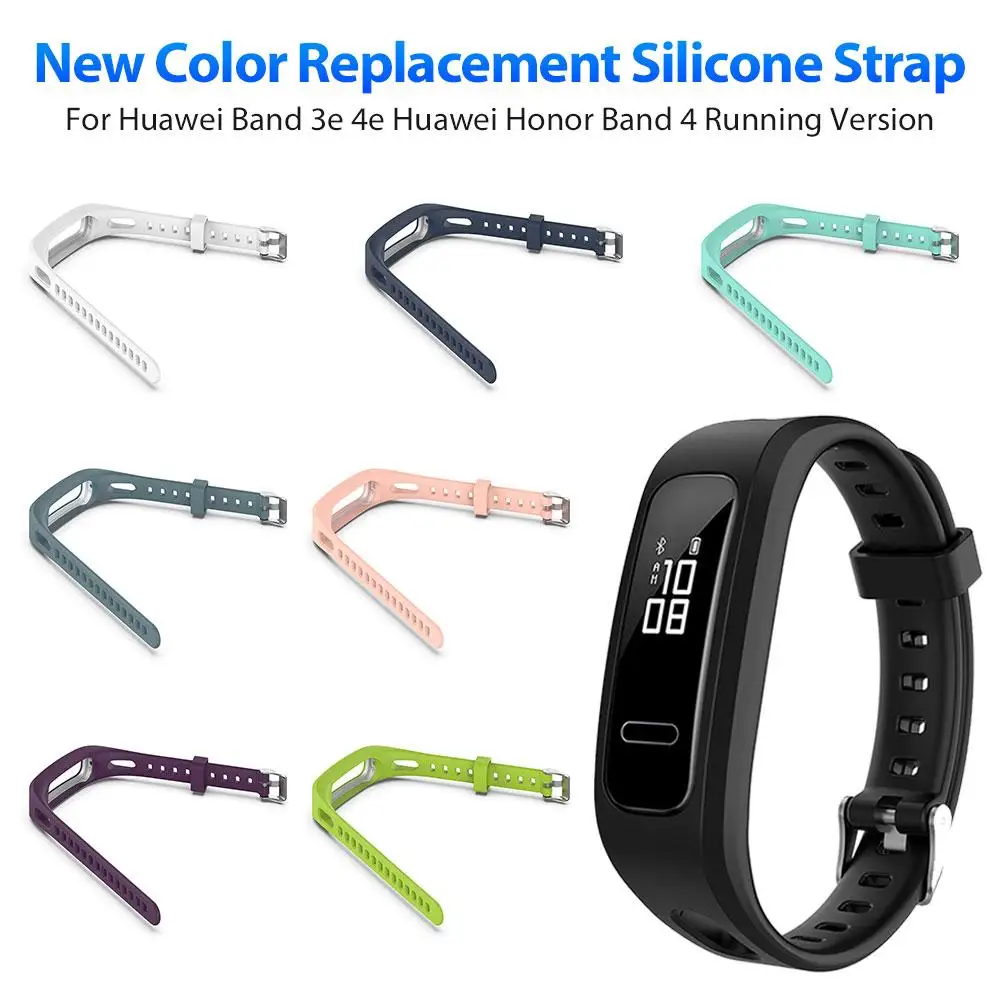 Hot Silicone Sport Watch Band Wrist Strap For Huawei 3e 4e Honor 4 Running Version Smart Bracelet | Электроника