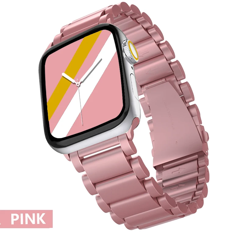 

Band For Apple Watch6 5 4 3 2 1 42mm 38mm 40MM 44MM Metal Stainless Steel Watchband Bracelet Strap for iWatch Series Accessories