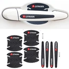 4 шт. автомобильные наклейки на дверную ручку из углеродного волокна, автомобильные товары для Citroen C1 C3 C4 C5 C6 C-ELYSEE VTS Picasso Cross Cactus C4L DS3 DS5