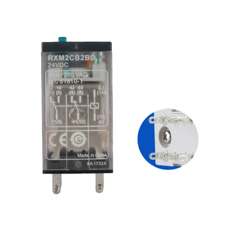 Устройство светодиодсветильник щение маленького типа реле RXM2CB2BD 14 футов DC24V 10A MY2N