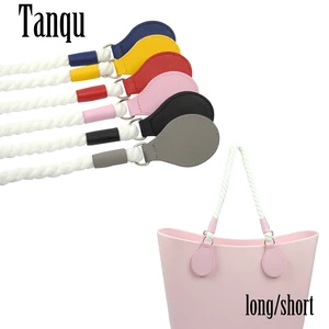 Новинка Tanqu 1 пара длинная короткая Мягкая Белая ручка из пеньковой веревки с каплями для O bag Obag женская сумка Классическая Мини шикарная городская сумка