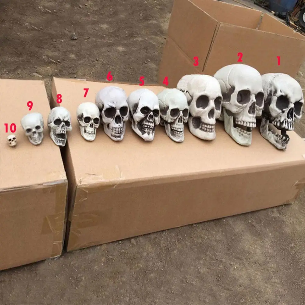 Горячая украшения к Хэллоуину искусственный череп голова модель Пластик кости