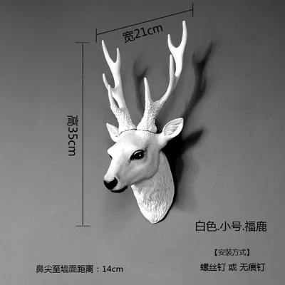 

Wild animal Europe type deer head decorates wall to hang sitting room Bar background wall animal decoration personality cattle