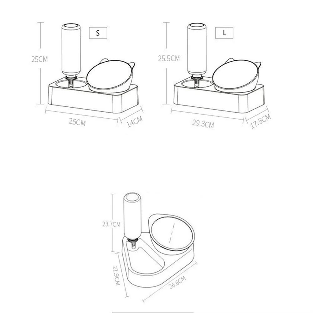 

1PC Pet Bowl Automatic Feeder Dog Cat Food Bowl With Water Dispenser Double Dog Drinking Cat Dish Pet Supplies