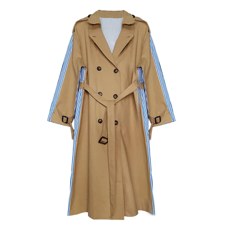 

Early outfit new mid-length clothing knee-high chic clothing port loose British coat women