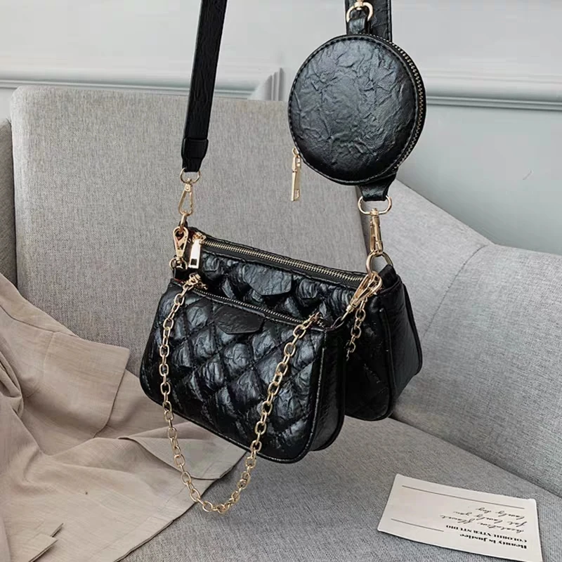 Брендовая роскошная сумка на плечо с ромбовидной решеткой и цепочкой для женщин