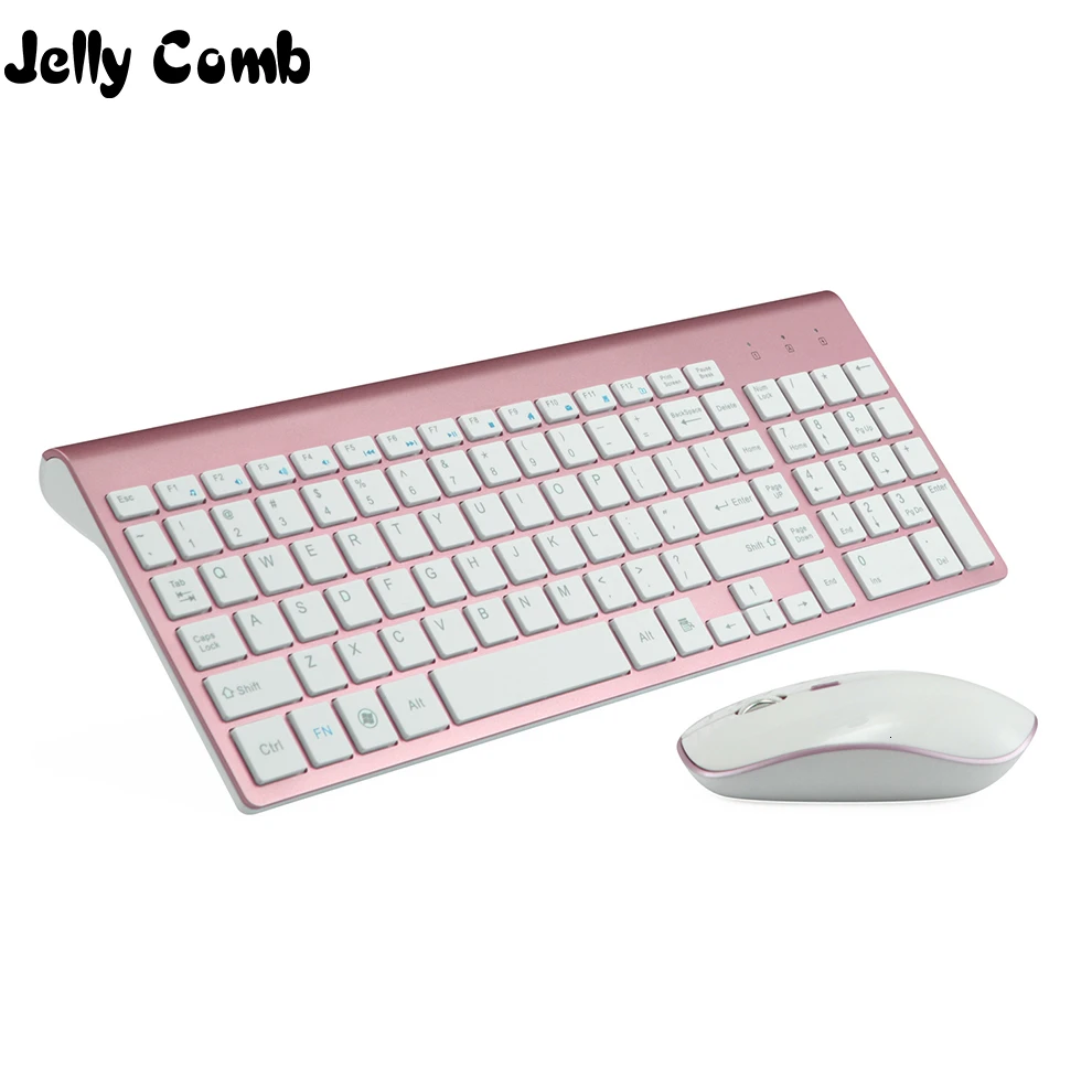 

Клавиатура и мышь Jelly Comb беспроводные, 2,4 ГГц, 102 клавиш
