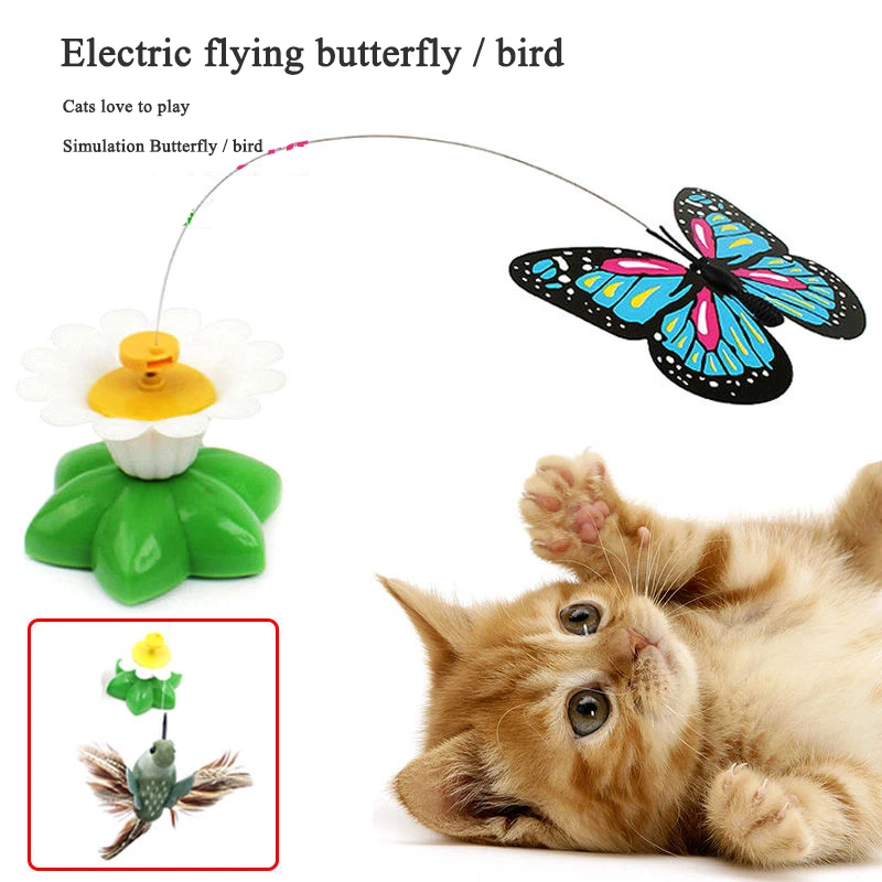 

Automatic Electric Rotating Cat Toy Colorful Butterfly Bird Cat Toys Interactive Electric Funny Dog Cat Toys Pet Trainning Toy