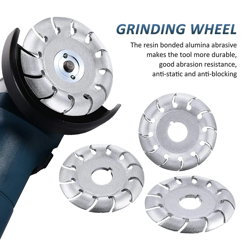 

Big deal 4 Angle Grinder Disc Wood Carving Disc Modeling Disc Polishing Wood 12 Teeth Cutting Wheel