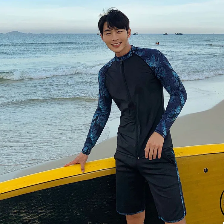 Корейские купальники размера плюс Рашгард купальник женский рубашка для