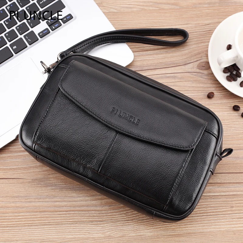 Высокое качество натуральная коровья кожа мужские сумки клатч сумка бизнес