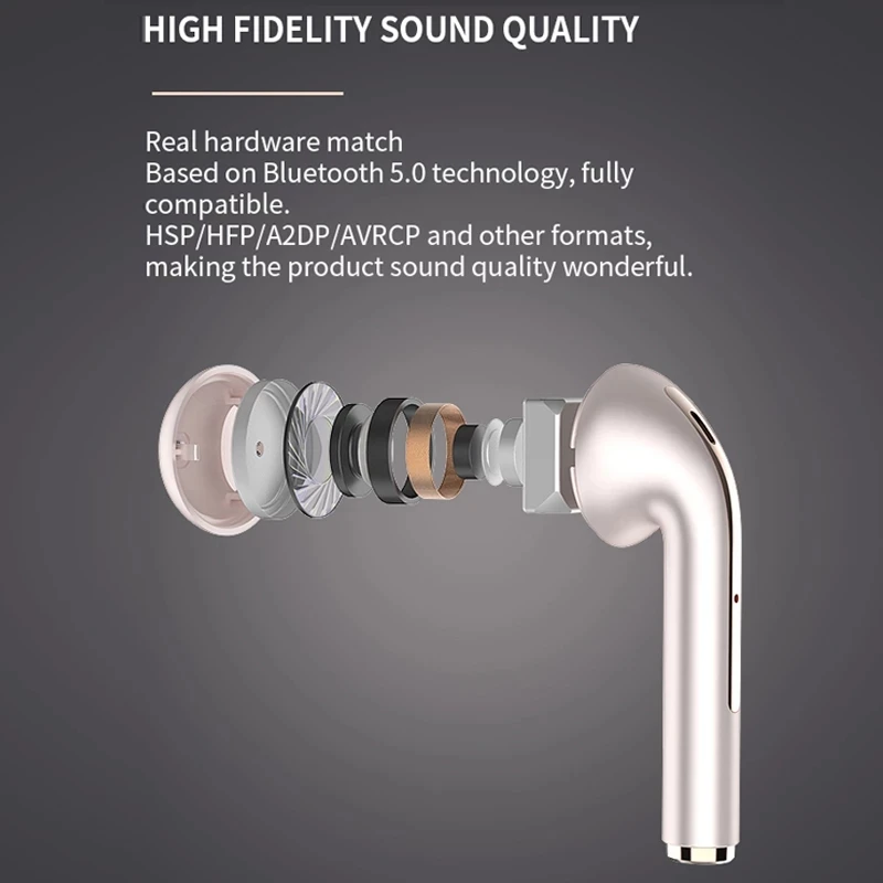 2021 TWS Беспроводные наушники с микрофоном Bluetooth-наушники стерео наушники-вкладыши
