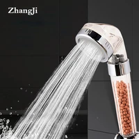 zhangji spa therapy shower anion balls shower head water saving rainfall handheld shower nozzle high pressure abs bath