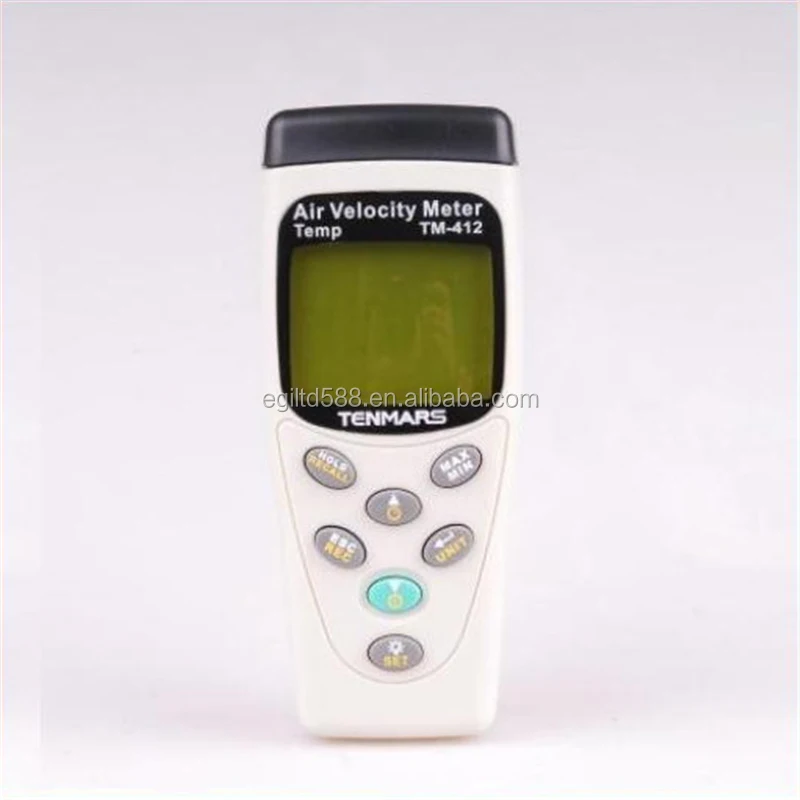 

TENMARS TM-412 Anemometer 0.4~45m/s Air Velocity Meter Temperature 99 Record