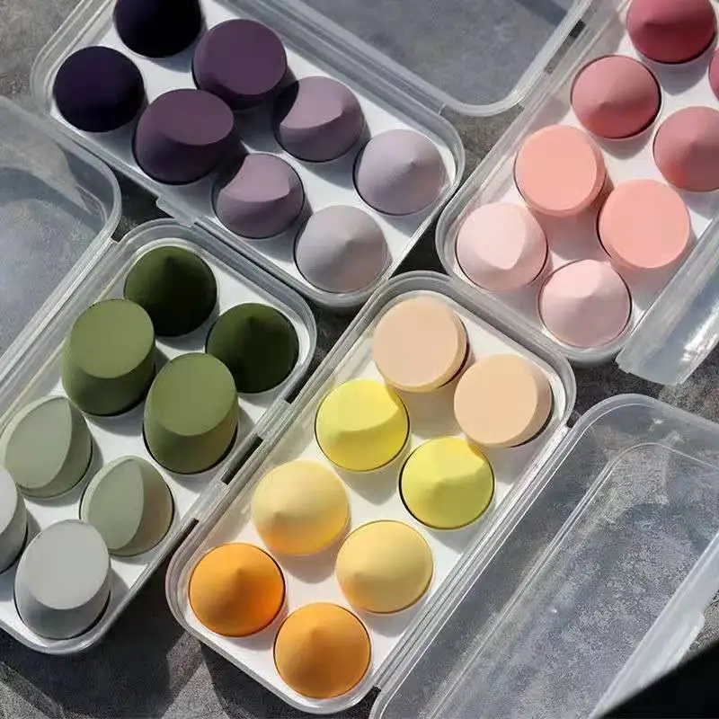

8PCS/SET Cosmetic Puff Foundation Concealer Cream Blender Powder Puff Blush Makeup Sponge Beauty Egg Makeup Tools Wet Dry Use