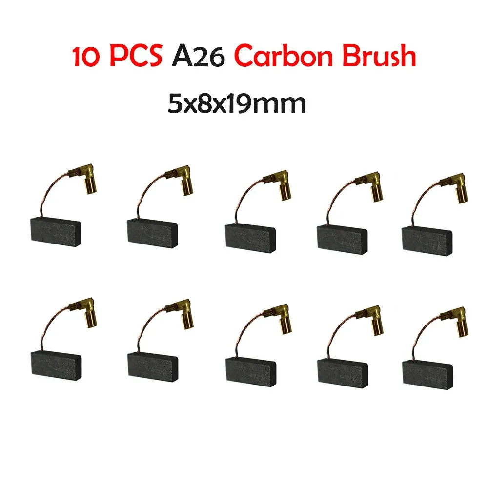 

10PCS Electric Motor Carbon Brush For Rotary Hammer Drill Circular Sawangle Grinder Power Tool Spare Part Replacement 8 Sizes
