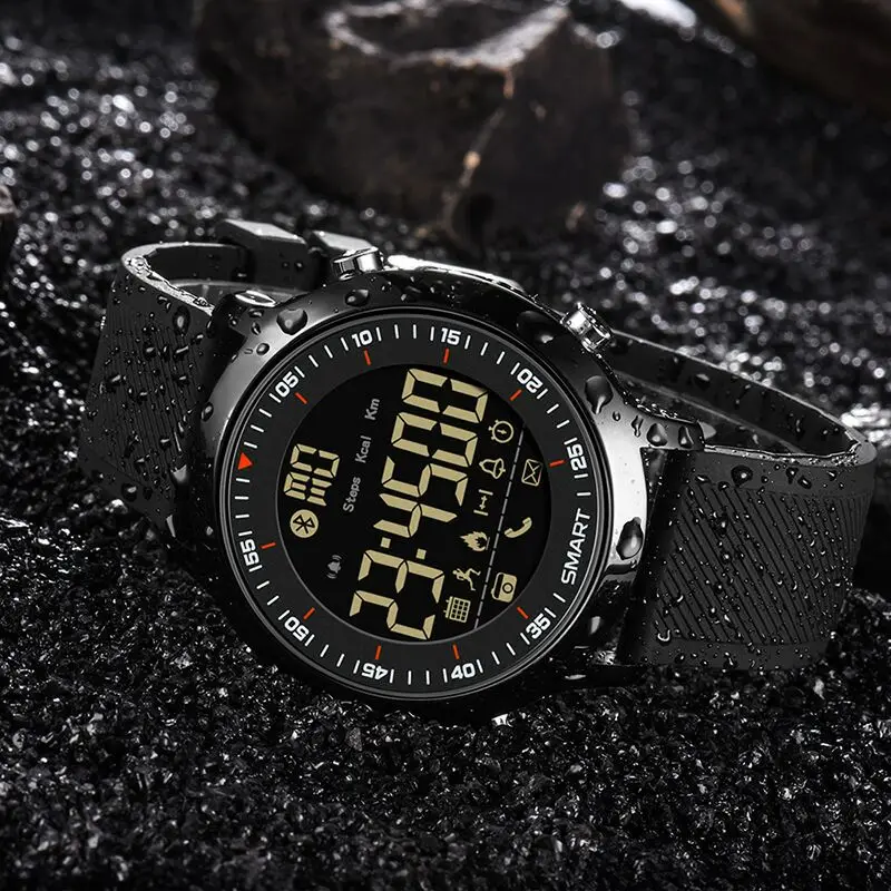 Kup Inteligentny Zegarek IP68 Sport Wodoodporne Krokomierze Wiadomość Z Przypomnieniem Bluetooth Outdoor Pływanie Mężczyźni Smartwatch Dla Ios Telefon Z Systemem Android